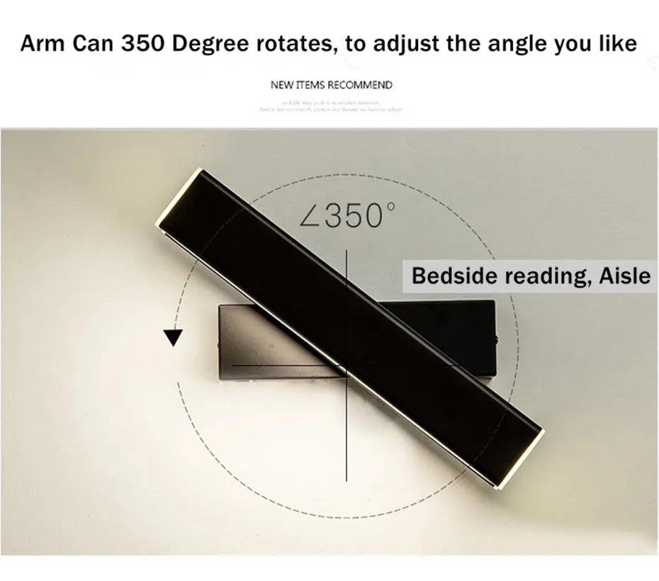 Lâmpada de Parede Alumínio ao ar Parede para Escadas Luz do Banheiro Nórdico Moderno Livre Indoor Ip65 Girado Luz Quarto Cabeceira Led 8 Cheap Luminárias de parede