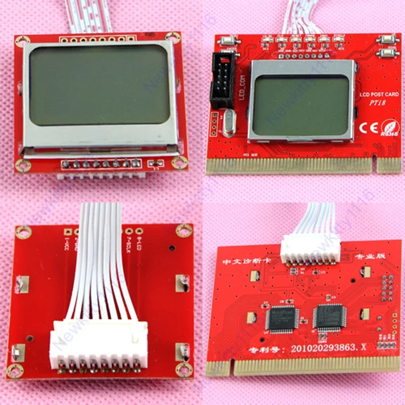 PC Dual lcd Mini PCI-E PCI LPC Диагностический Анализатор Post тестовые отладочные карты