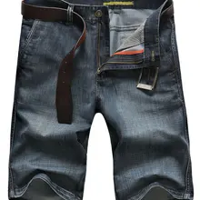 Лето 30~ 42 военные джинсовые шорты Ретро одежда синие джинсы Прямые мужские шорты Карго хлопок мужские повседневные Шорты карманы