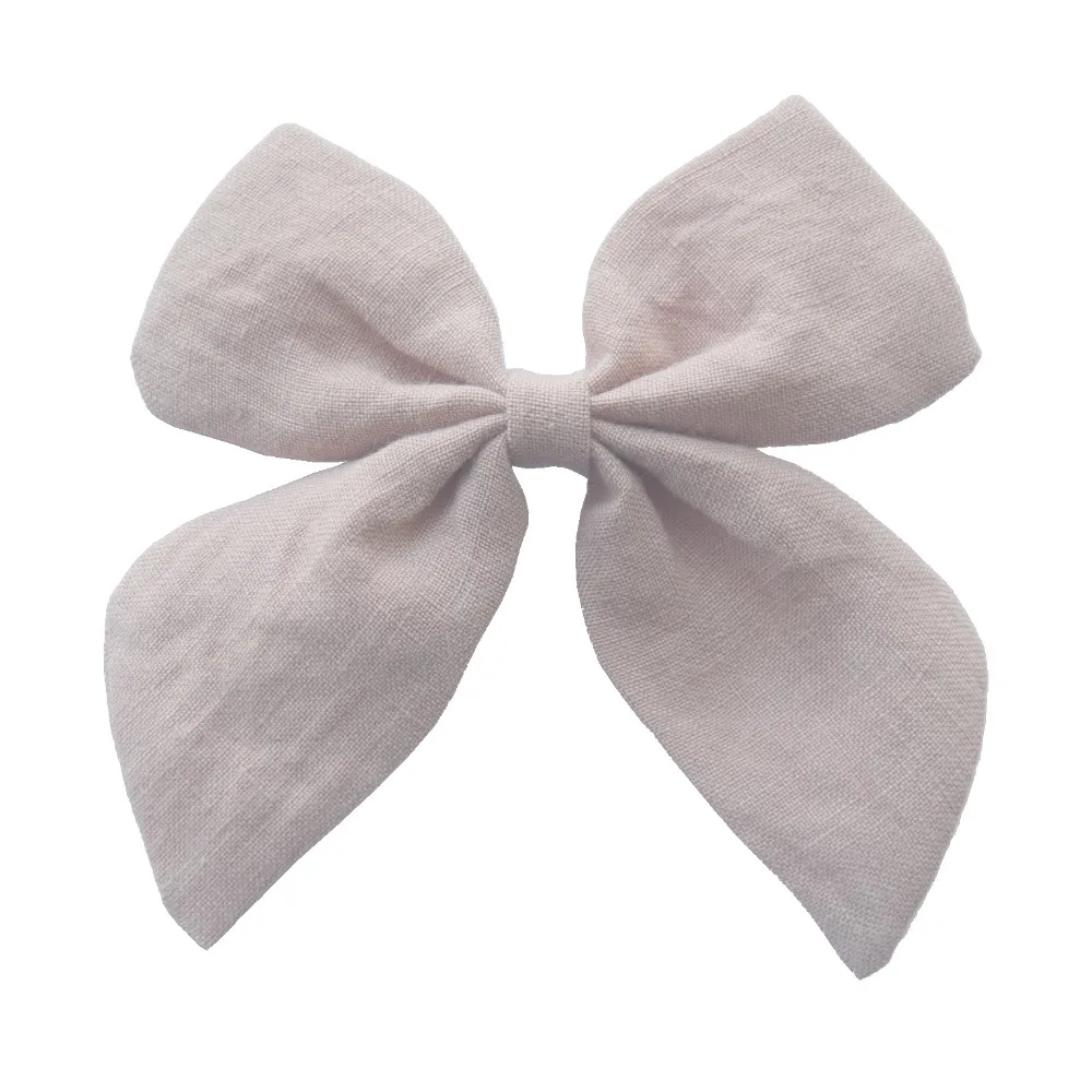 Cotton Linen Fabric Hair Bows Boutique Hair Clips Sailor Bow Barrettes Hairgrips Baby Girls Women Hair Accessories Headwear head accessories female