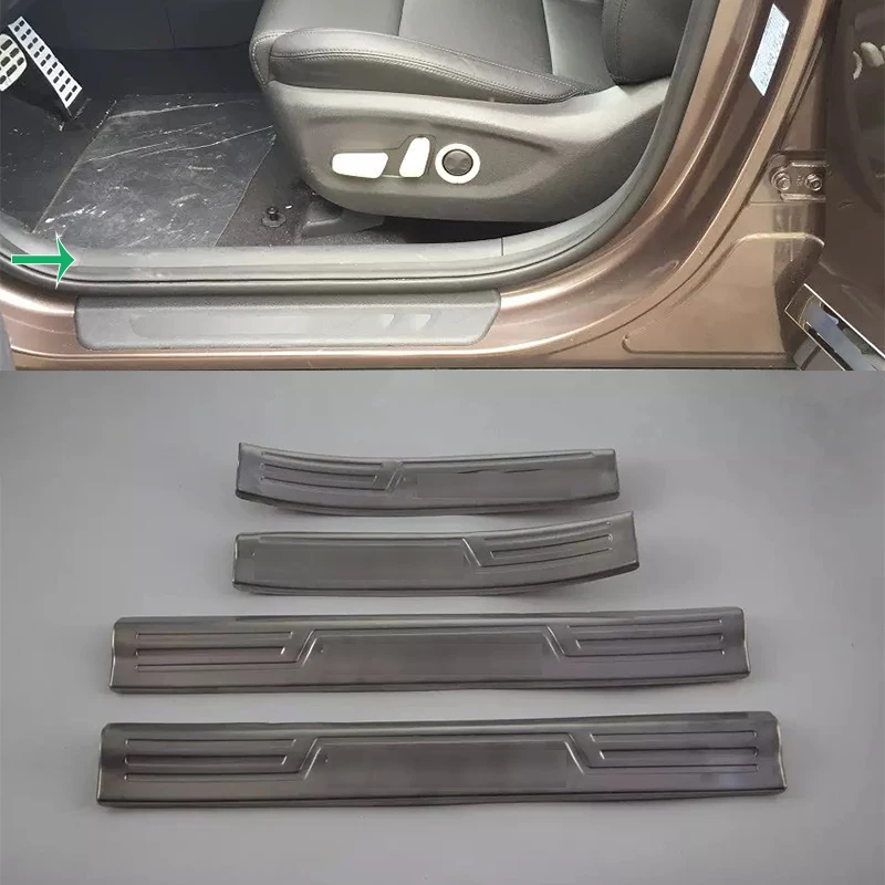 

Car Accessories Interior Stainless Steel Inner Door Sill Scuff Threshold Plate Cover Trim For Hyundai Tucson 2015 Car-styling