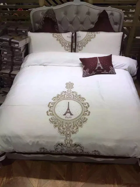 4pcs 100 Sa Cotton 60s Luxury White Hotel Style Bedding Sets 4pcs 100 Sa Cotton 60s Luxury White Hotel Style Bedding Sets King Size With Clical