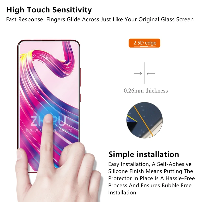 2 Pcs Tempered Glass For vivo V15 Pro Glass Screen Protector 2.5D 9H Tempered Glass For vivo V15 Pro 6.39 Protective Film