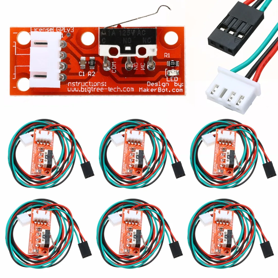 Mayitr 6 قطعة الميكانيكية Endstop عالية الجودة نهاية وقف الحد التبديل + كابل ل CNC 3D طابعة RAMPS 1.4