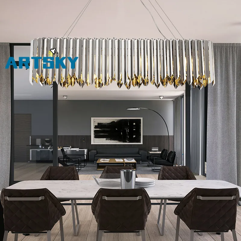 Moderne Goud/Zilver Rvs Rechthoekige Hanglamp voor Eetkamer ... Moderne Goud/Zilver Rvs Rechthoekige Hanglamp voor Eetkamer ...