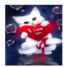 Алмазная кошка Сделай Сам 5D узор с алмазной вышивкой мультяшный Кот Вышивка крестиком набор искусственный алмаз пользовательские фото и Прямая