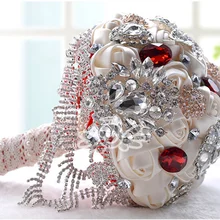 Роскошная блестящая брошь с кристаллами розы свадебные букеты подружки невесты ручной работы букет ручной работы