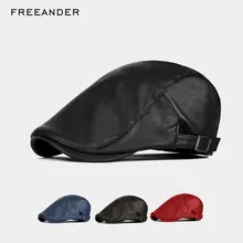 Freeander мужские головные уборы suckbill шапка boina Masculina берет кожи Новинка осени женские Винтаж Стиль солнце шапка, Кепка шапка-ушанка