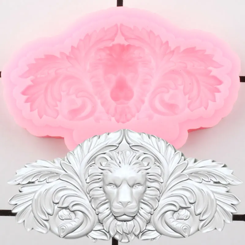 

3D Craft Lion Silicone Mold Scroll Relief Cake Border Fondant Molds Cake Decorating Tools Candy Clay Chocolate Gumpaste Moulds
