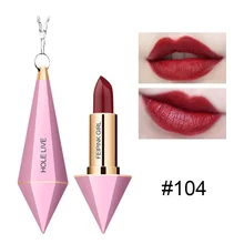 Сладкий стиль принцессы модные розовые цветные алмазы матовые водонепроницаемые долговечные красные помады косметические maquiagem