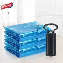 3 PCS+ 1 Hand Pump Vacuum Bag for Storing Clothes Vacuum Package Space Saver Saving Storage Bag Closet Organizer Folding Bag