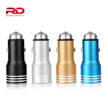 Универсальный зарядных порта USB для автомобиля Зарядное устройство 2.1A 1.0A Алюминий 2 Порты usb для 5 6 6 S 7 plus для IPad 2, 3, 4, 5, для Galaxy S4 S5 Примечание