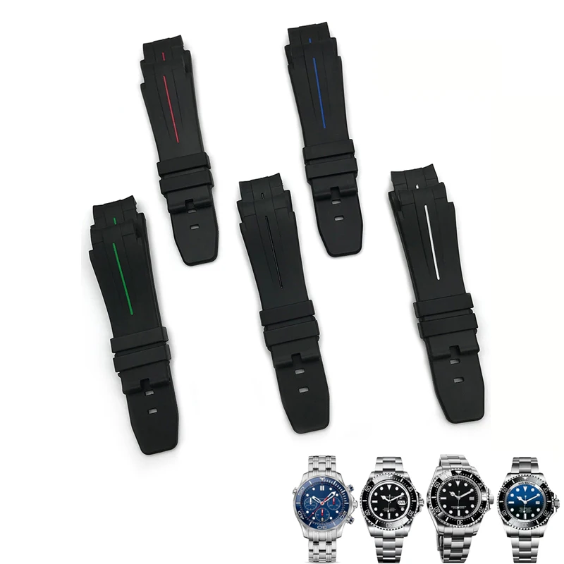20mm 21mm Rubber Silicone Watch Strap New Fashion Sport Watchband Special for Daytona Submariner DEEPSEA GMT Watch Accessories