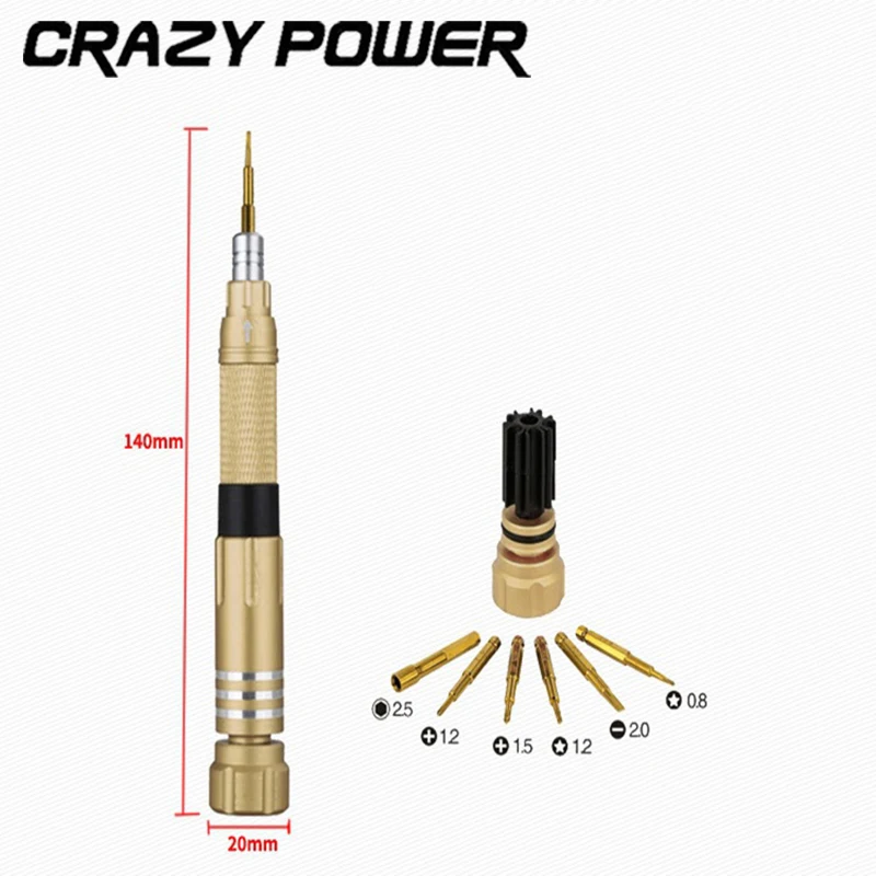 

CRAZY POWER 7 In 1 Professional Open Tools Kit Repair Screwdriver Set Precision Hand Tool For iPhone 7 7S 6 6S 5 5S PC Laptop
