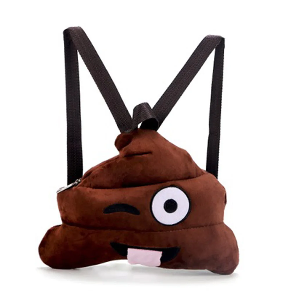 

3D Poo Pillow Plush Soft Emoticon Small Backbag Change Purses Money Backbag For Kids