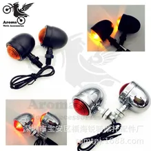 1 paia retro moto blinker lamp ambra universale moto lampeggiatore per harley yamaha honda suzuki moto indicatore di direzione