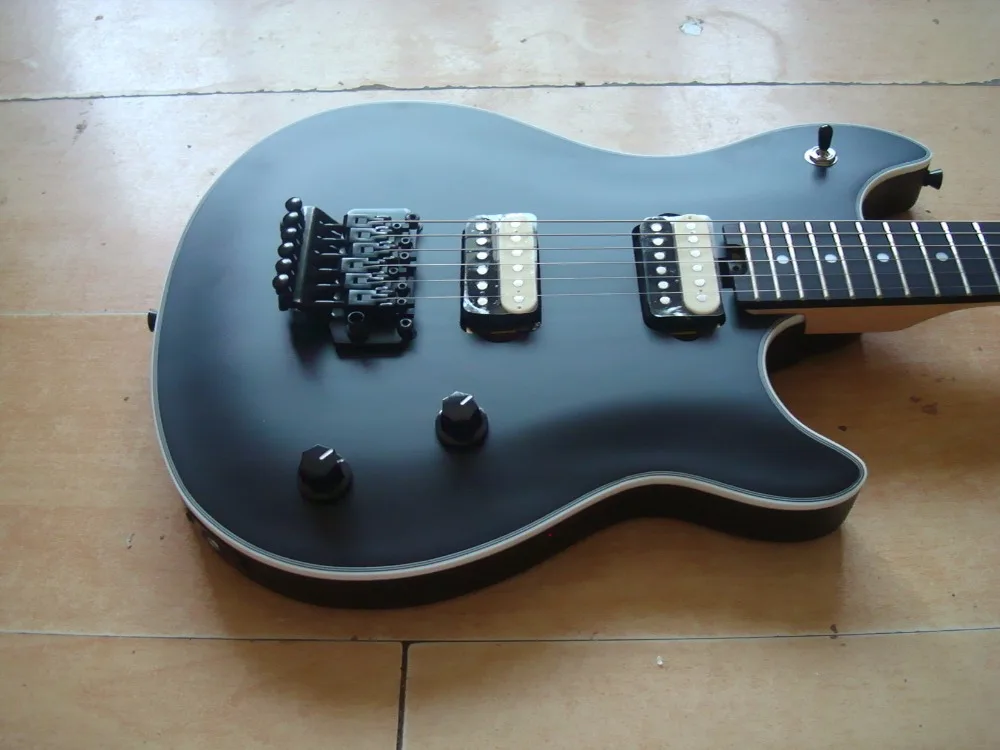 EVH VAN HALEN Вольфганг Kramer Charvel матовый черный Гатри говн гитара на заказ сделал тремоло Floyd Rose точка на грифе
