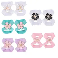 Ребенок Босиком Сандалии с сплавом цветок Новорожденные сандалии Крещение обувь девочка реквизит для фотографий на день рождения обувь 0-12 месяцев