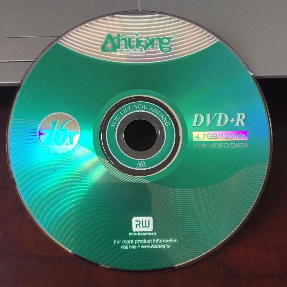 Оптовая 25discs Зеленая волна Класс 4.7 ГБ 16x пустые печатные DVD + R диск