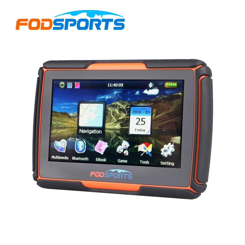 Bluetooth гарнитура + 256M 8GB 4 3 дюйма водонепроницаемый мотоцикл GPS навигатор навигация