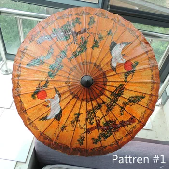 

oein Thailand Oiled Paper Umbrella Rain and Sun Umbrella Women Handmade Ancient Classic Dance Props Decorative Umbrella