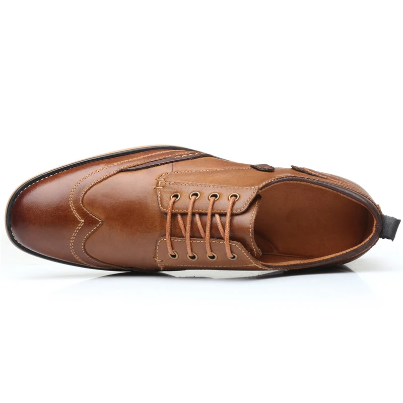 YIGER/Новые Мужские модельные туфли мужские деловые туфли из натуральной кожи мужские официальные туфли мужские свадебные туфли из воловьей кожи на шнуровке; большие размеры; 0300