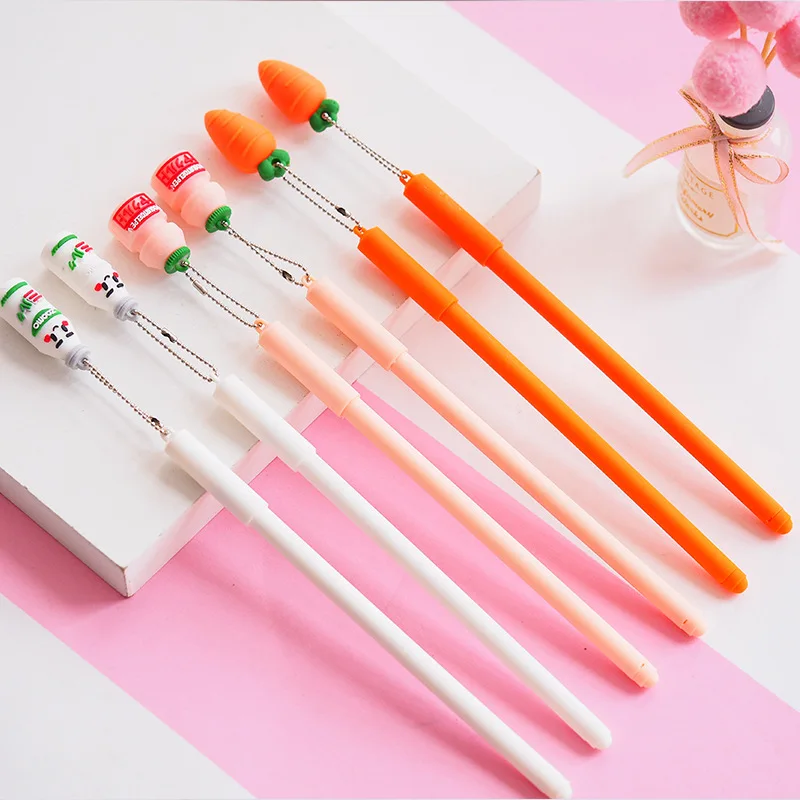 

10pcs New personality, black water signature, cute pendant, Korean stationery pendant, office gift, neutral pen.