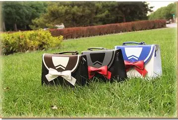 1 piece PU Casual Lady Lolita Girls Sailor Moon bow Shoulder Bag Collaboration Luna Artemis schoolbag