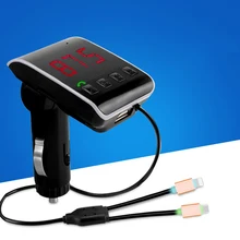 

Bluetooth Fm Transmitter Car Kit Telephone Handsfree Car Bluetooth Receiver Usb Bluetooth Auto Dual Usb Car Charge Q10