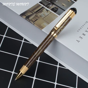 

MONTE MOUNT Green Agate patter Ballpoint Pen/lot metal fountain pen shape gift pen core solventborne automatic pen