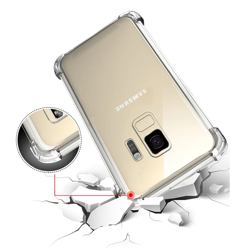 Crystal Clear Shockproof Case For Samsung Galaxy S10 S9 S8 Plus J4 J6 J8 J3 J5 J7 J4 J2 Core Note 8 9 S10e TPU Case