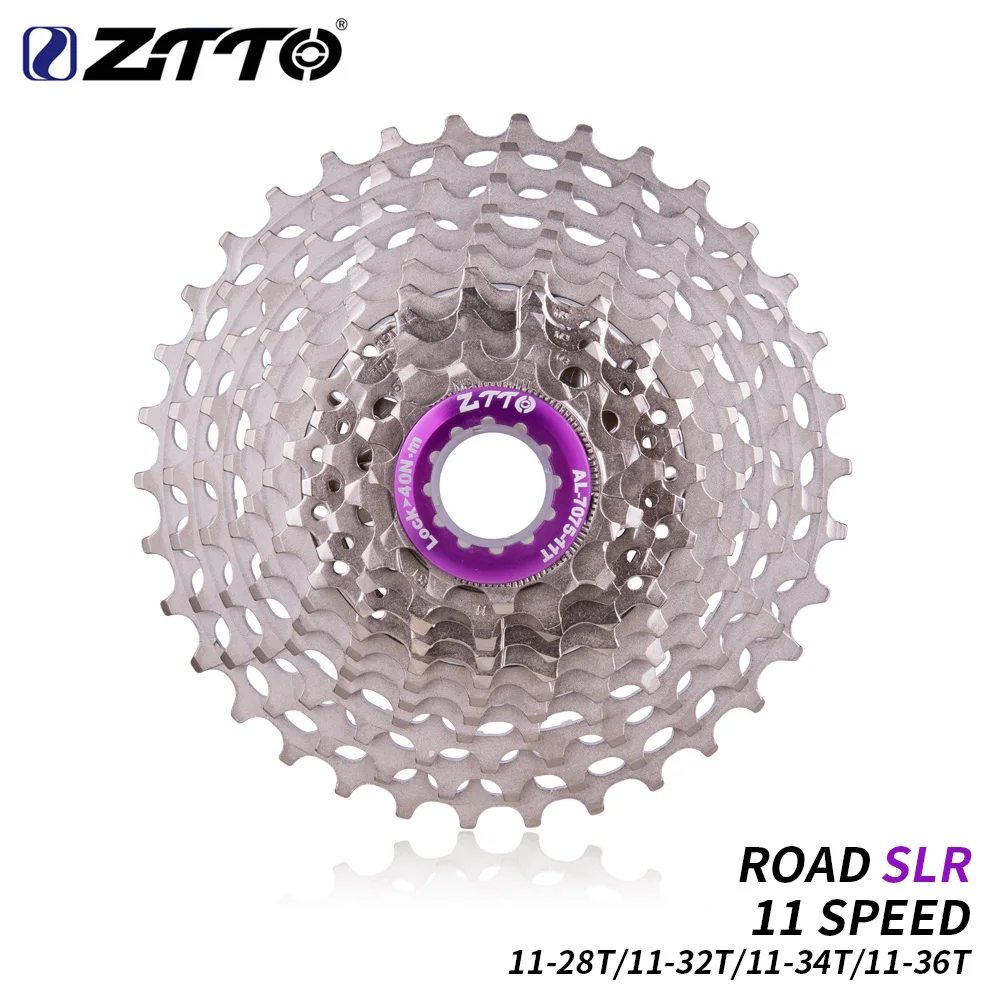 

ZTTO Ultralight Road 11S 11-28T SLR2 Cassette Bicycle 11 Speed 11-32T/34T/36T Freewheel 11V K7 Cycling CNC Gravel Bike HG System