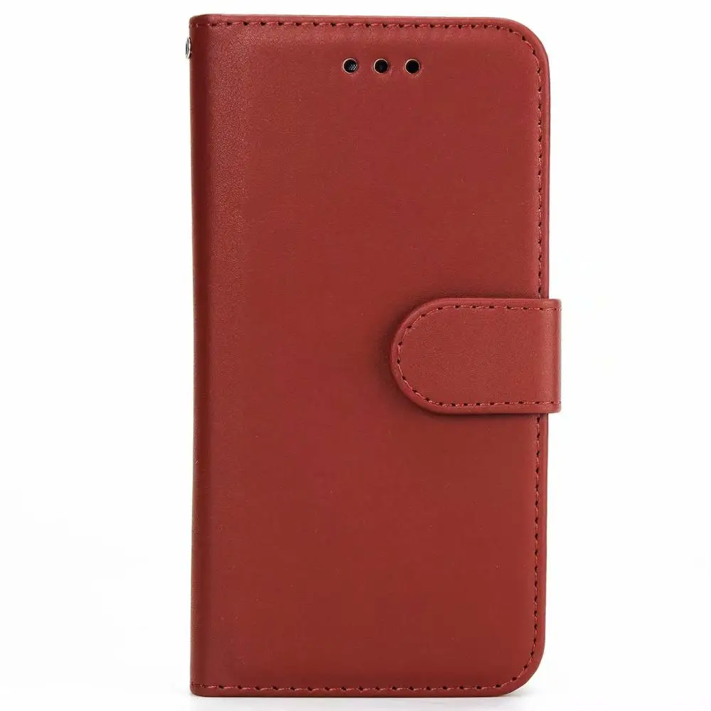 2 в 1 Магнитный съемный кожаный чехол-бумажник для iPhone 11Pro XS Max XR 7 8 Plus чехол для телефона магнит съемный ультра тонкий чехол - Цвет: Brown