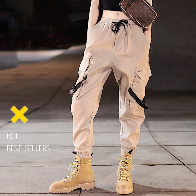 

Fashion 2019 Casual Overalls Trousers For Women Harajuku Hip Hop Pants Full Length Large Size Pants High Waist Pants Woman