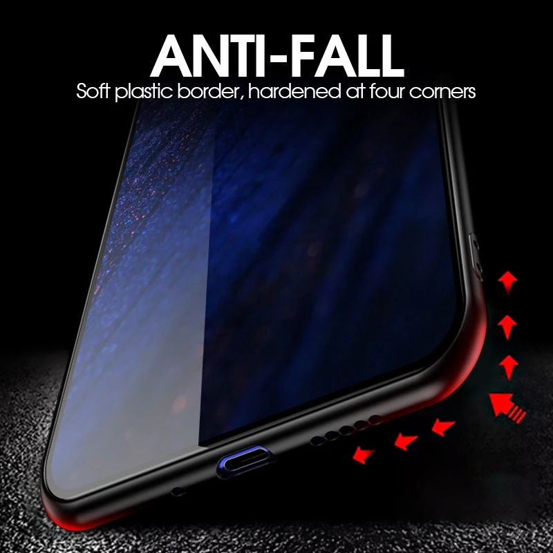IQD закаленное стекло для VIVO IQOO X27 Z3 Y85 V15 Pro X23 Чехол Мягкий ТПУ бампер задняя защитная крышка градиентное стекло чехол для телефона s S1