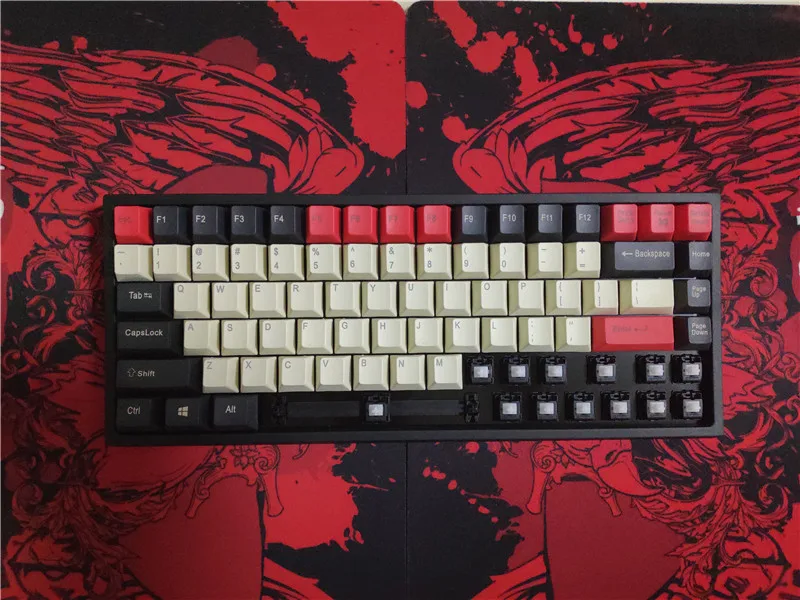  Keycool 84 mini mechanical keyboard cherry mx clear switch brown PBT keycap mini84 compact game key