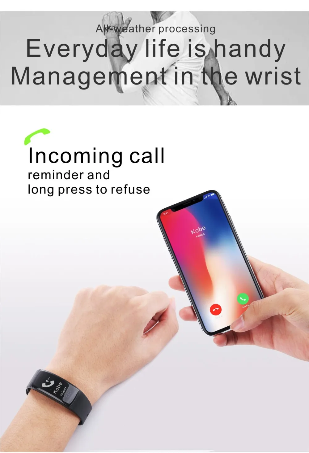 QS90 Smart Bracelet Heart Rate Monitor Wristbands Activity Fitness Tracker Bluetooth Waterproof Pedometer Smartband Smart watch (10)