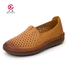 Новое поступление; женская обувь на плоской подошве; женские лоферы; женские слипоны на плоской подошве; летняя дышащая женская обувь; обувь для вождения из натуральной кожи