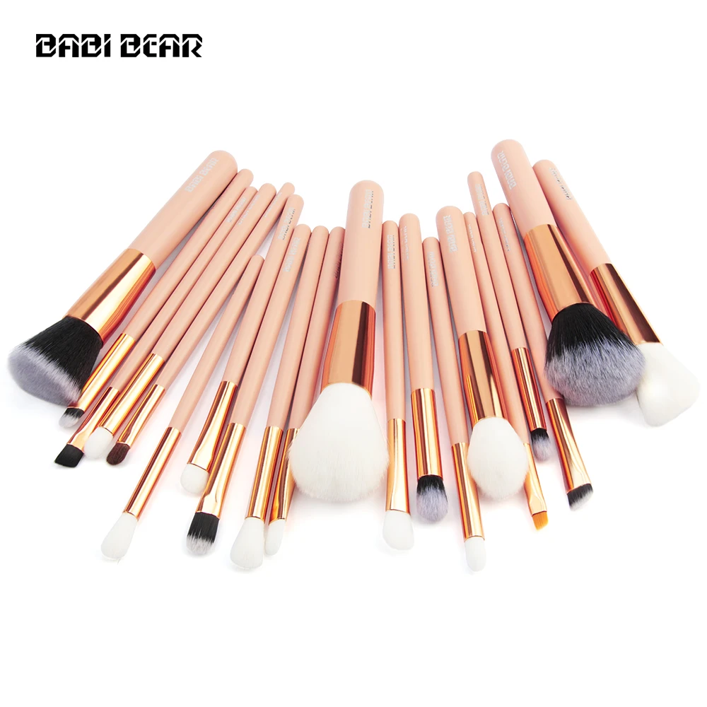 BABI BEAR 20 шт. Pro набор кисточек основа для макияжа глаз кисти для пудры кисть для бровей Brochas Maquillaje