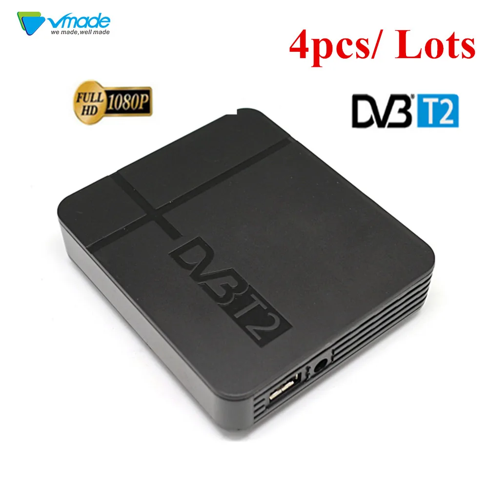 4 шт./лот полностью HD DVB T2 цифрового ресивера DVB-T2 H.264 рецепторов поддержка FTA MPEG-4 приемник сигнала DVB телеприставки