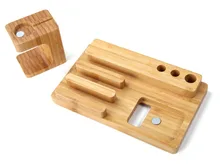 Environmental i Watch Wood Bamboo Charger Station Phone Holder For Samsung S4 S5 S6 S7 For Xiaomi mi3 mi4 For Huawei P8 lite/6S