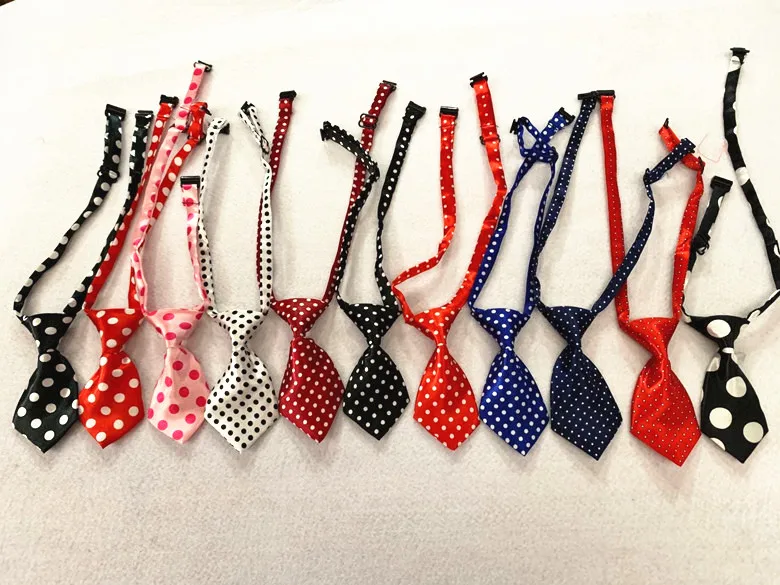 

50PC/Lot Polka Dots Pet Dog Ties Adjustable Cat Dog Neckties Bowties Dog Grooming Supplies