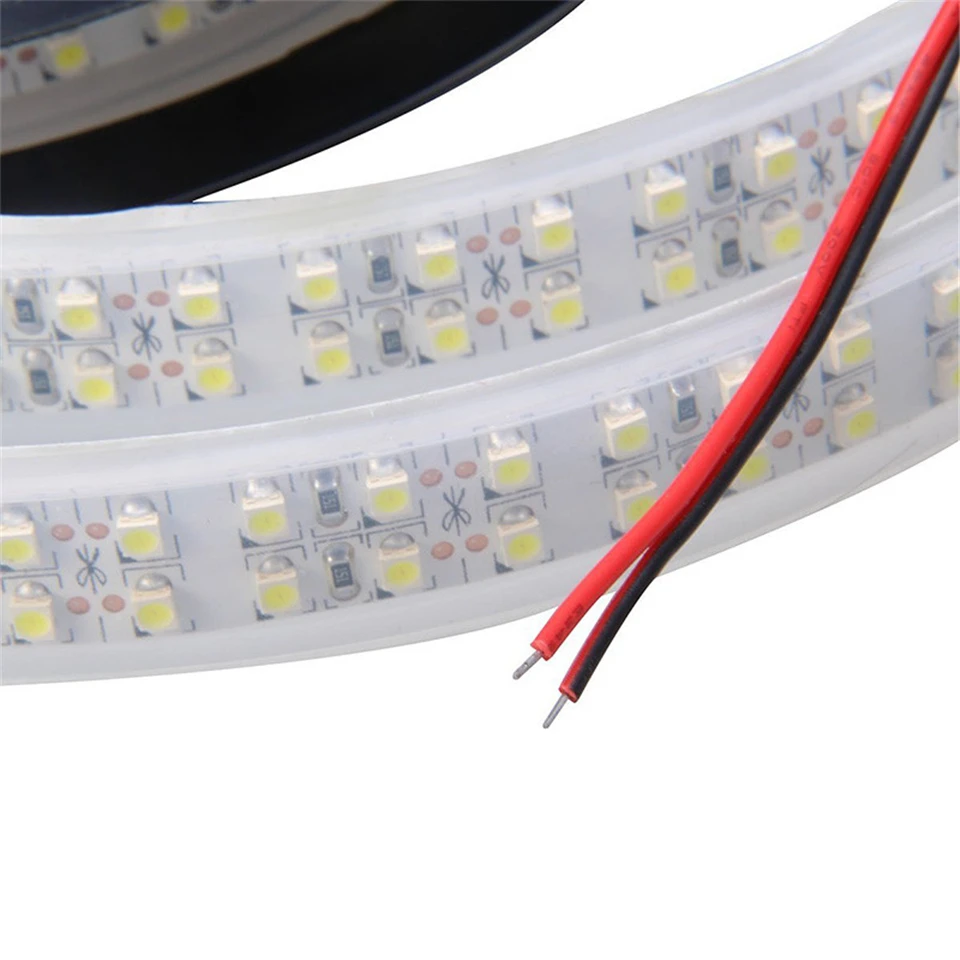 5m Double Row 3528 1200 SMD LED Strip, 12V Flexible 240 LED tape Warm White14
