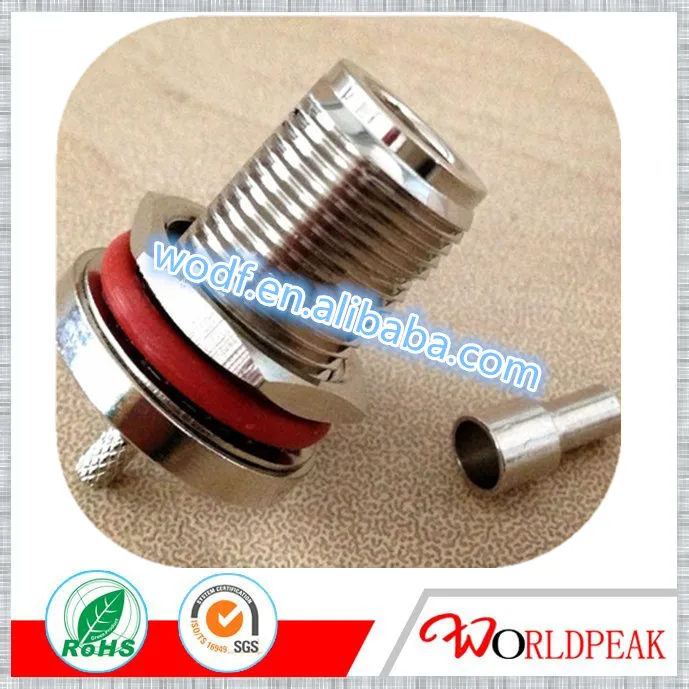 

Free shipping N Female bulkhead straight crimp for RG178 RG316 cable connector