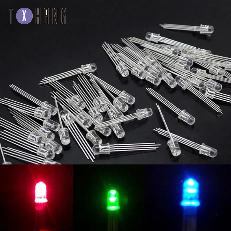 5 ~ 100 шт. мм 10 круглый 4 контактный RGB трехцветный общий анод/катод F5/F10