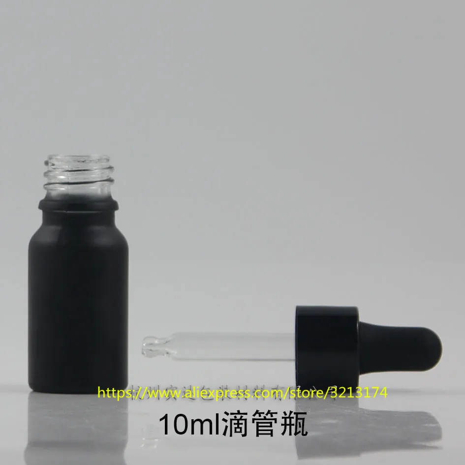 5 мл до 100 мл черная матовая бутылка с алюминиевой крышкой крышка капельницы, парфюмерная жидкость с ароматом эфирного масла стеклянный контейнер