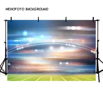 

MEHOFOTO Football Field Sports Photography Backdrop Spotlight Stadium Photo Background Birthday Photo Booth Backdrop 124