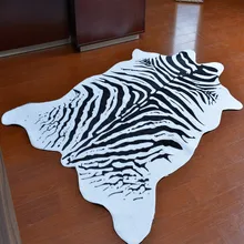 Ковер с принтом зебры/коровы, имитация настоящей кожи животных, ковры для гостиной, спальни, противоскользящие ковры, большой размер, ковер 145*200 см