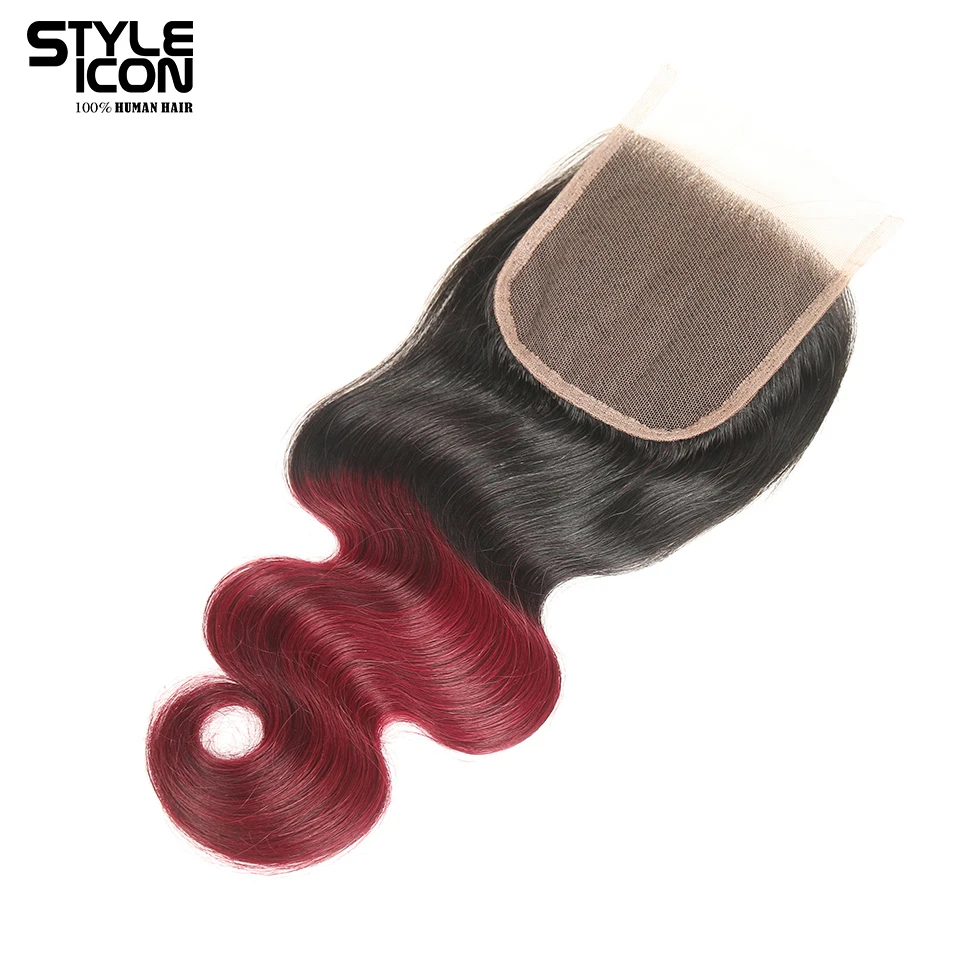 StyleIcon Pre-Colored Brazilian Body Wave 4 Bundles with Closure Ombre Wine Red Human Hair Weave T1b99j 4x4 Lace Closure StyleIcon Pre-Colored Brazilian Body Wave 4 Bundles with Closure Ombre Wine Red Human Hair Weave T1b99j 4x4 Lace Closure