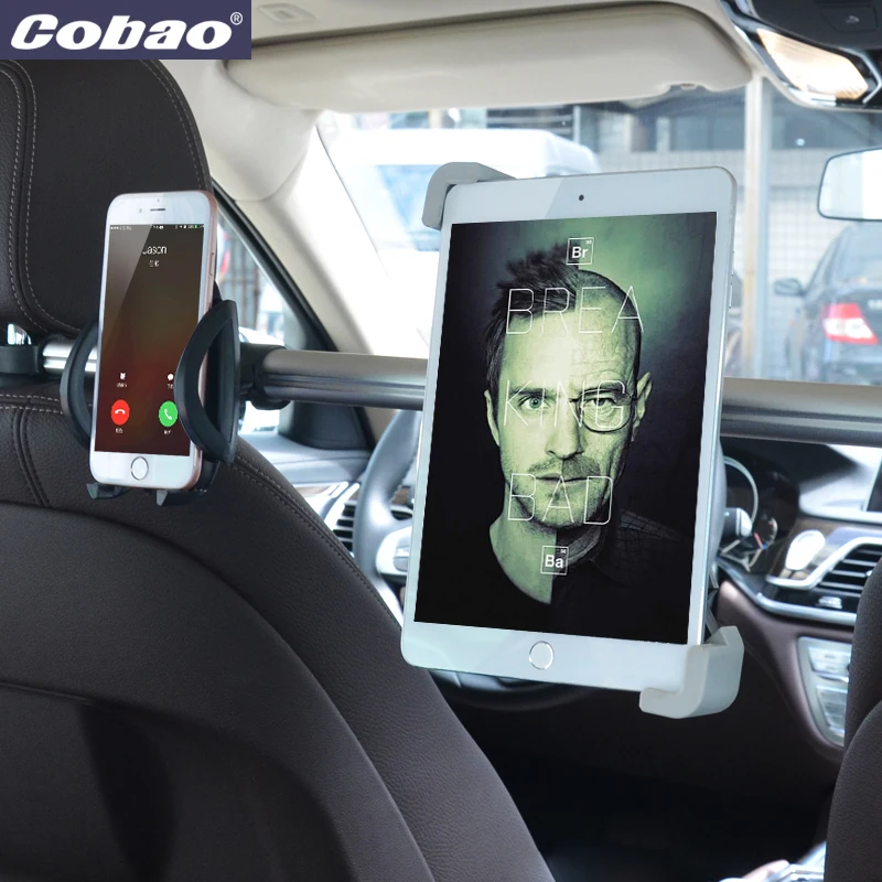 

Cobao 7-11 inch Aluminum long arm tablet stand car headrest backseat mobile phone tablet holder accessories for car Ipad Iphone